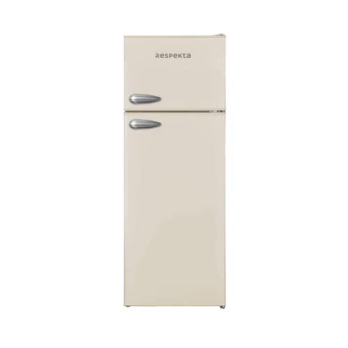 Respekta refrigerador retro con congelador | 145 x 54 cm | 213 l | descongelación automática | conmutación de invierno | función de congelación rápida | KS144VC | en creme