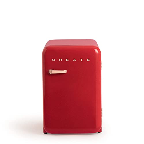 CREATE / RETRO FRIDGE 83.5 ROSE GOLD/Frigorífico rojo maneta oro rosado/Minibar, congelador, 83.5 cm