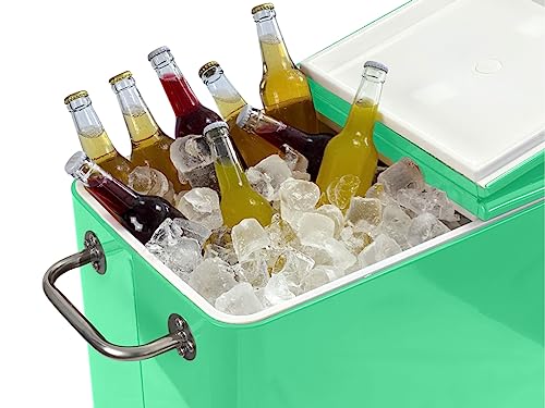 Kailua Cooler - Nevera Americana, Carro refrigerador, Enfriador de Bebidas (Verde Menta)