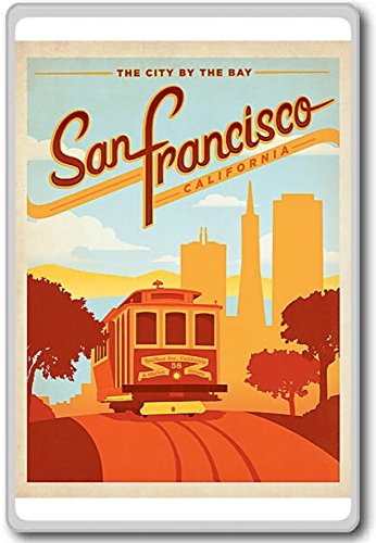 Photosiotas San Francisco California USA Vintage Travel Fridge Magnet - Calamita da frigo