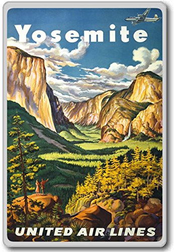 Yosemite, USA - Vintage Travel Fridge Magnet - Calamita da frigo
